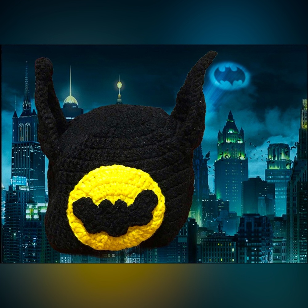 The Dark Knit Rises: Handmade Crochet Beanie by GrandmaMia